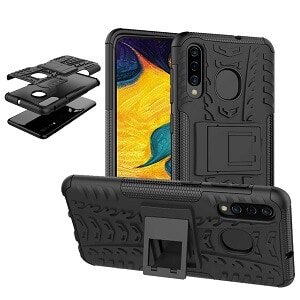 Samsung Galaxy A20 Heavy Duty Case Shockproof Rugged Protective Cover (Black) Samsung Galaxy A20 Heavy Duty Case Shockproof Rugged Protective Cover (Black)